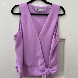 Trina Turk XXL 100% polyester blouse with side tie at waste.